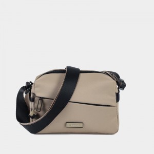 Torba Crossbody Hedgren Neutron Small Damskie Szare Beżowe | OFT4794BS