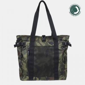 Torby Tote Hedgren Summit Sustainably Made Damskie Zielone Czarne | BSH7233EZ