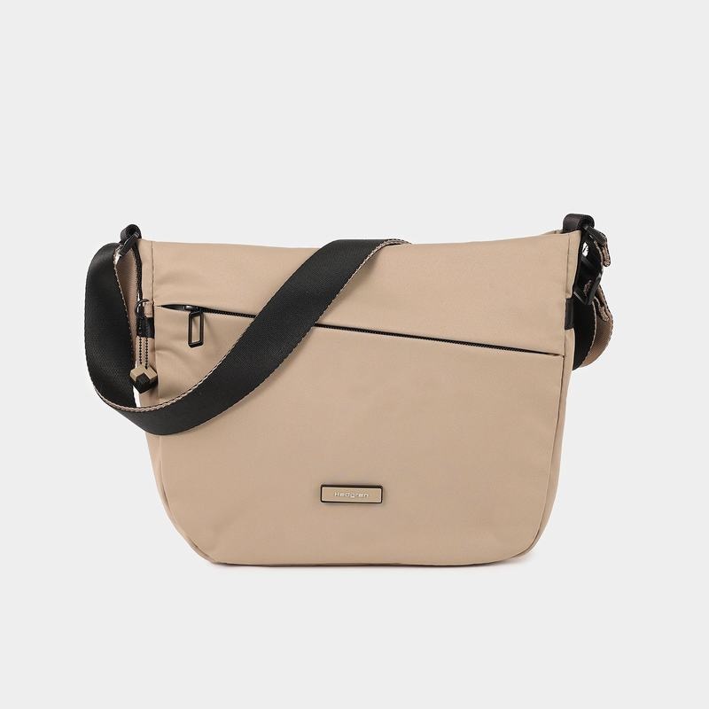 Torba Crossbody Hedgren Gravity Damskie Szare Beżowe | RZT9313LP