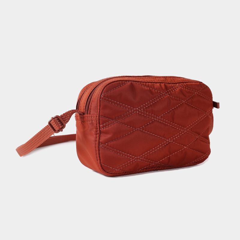 Torba Crossbody Hedgren Pikowana Maia Mini Rfid Damskie Czerwone Brązowe | SDX6022HJ