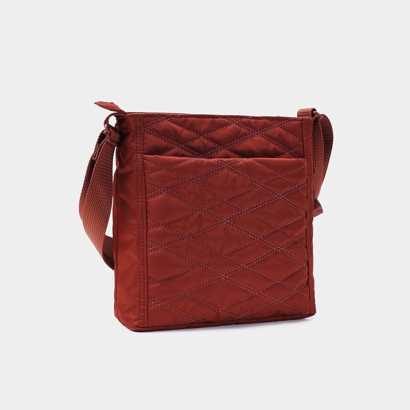 Torba Crossbody Hedgren Pikowana Orva Rfid Damskie Czerwone Brązowe | ABH3832YQ